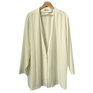 Graver Studio Cream Elegant Open Front Blazer Made in USA in Size 3X